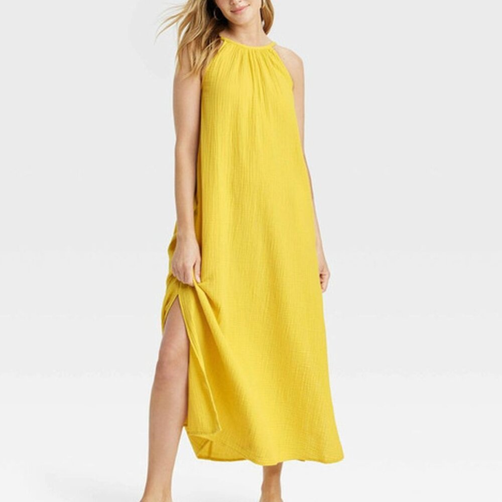 Universal Thread Scoop Back Maxi Shift Dress Brig… - image 3